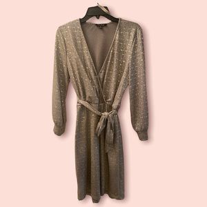 Shimmer Day/Night Side Tie Dress